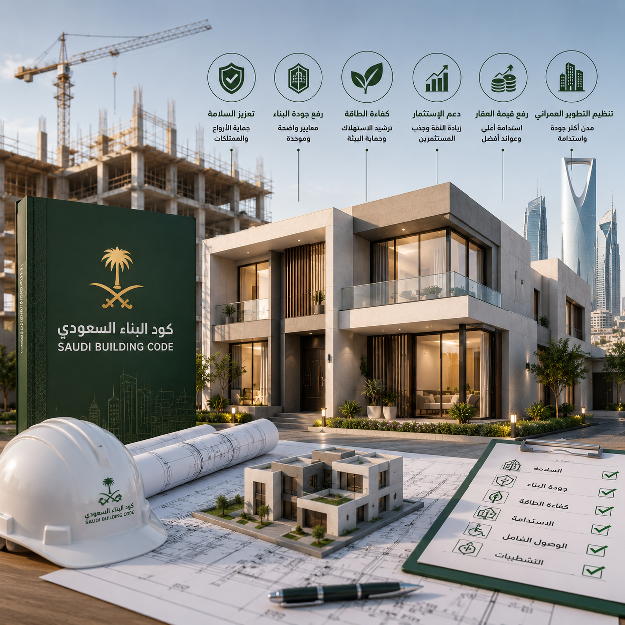 تأثير كود البناء السعودي للمباني السكنية على جودة البناء والاستثمار