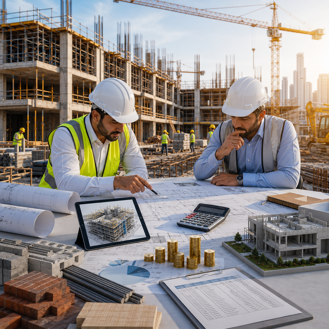 حساب الكميات وتقدير التكلفة لضبط ميزانية البناء