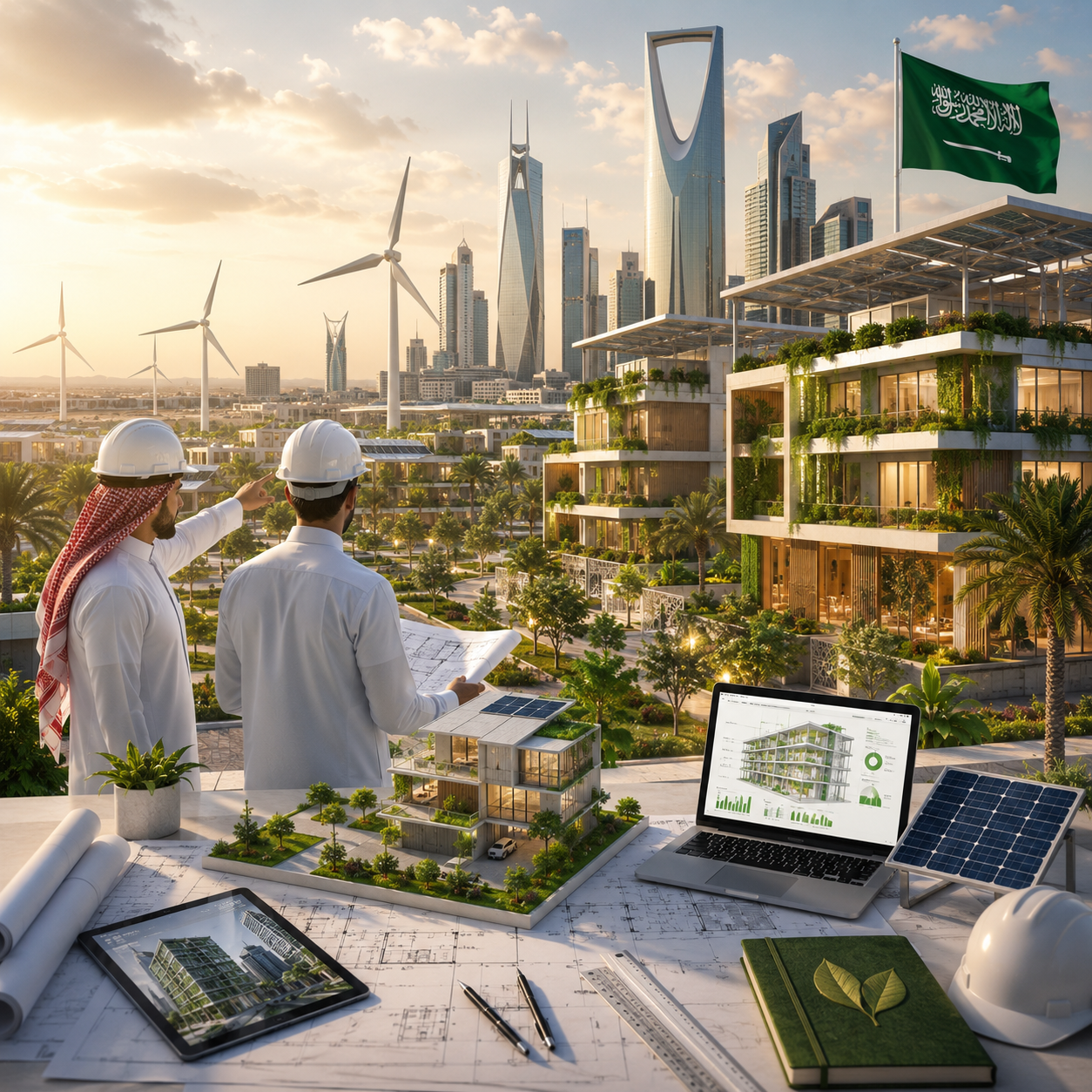 الاستدامة والأبنية الخضراء: مستقبل التصميم الهندسي في السعودية